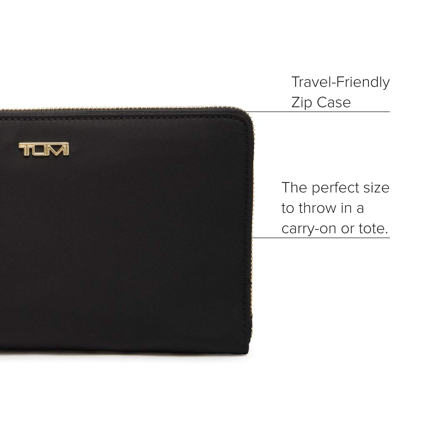 TUMI - Voyageur Vevay Jewelry Portfolio - Women's Travel Friendly Case for Necklaces, Earrings, Rings - Black & Gold