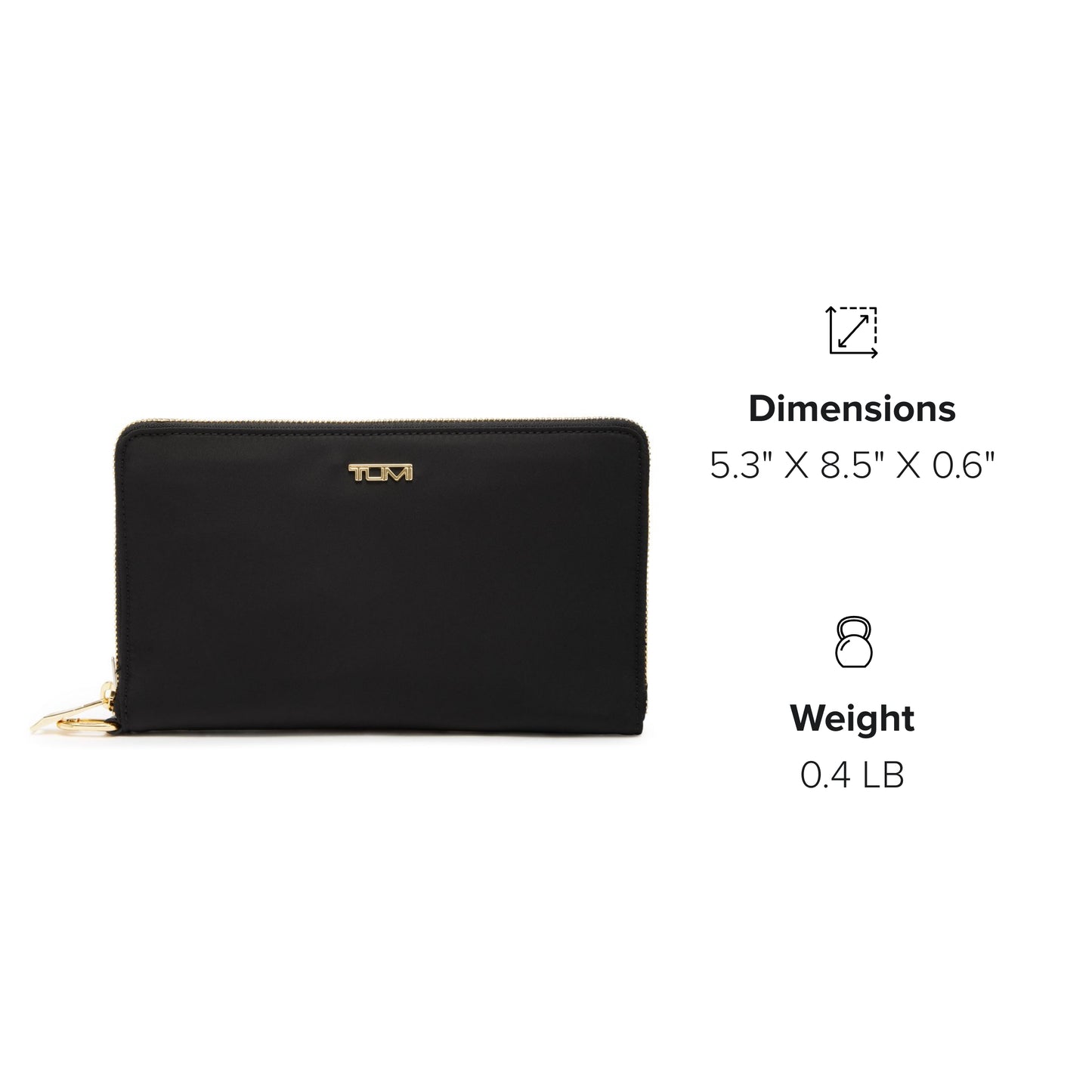 TUMI - Voyageur Vevay Jewelry Portfolio - Women's Travel Friendly Case for Necklaces, Earrings, Rings - Black & Gold