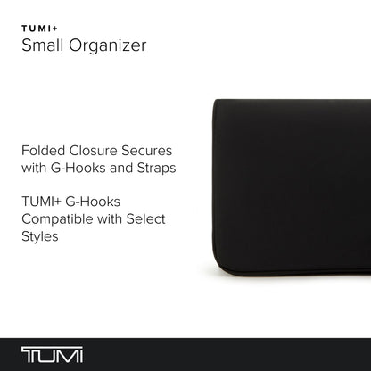 TUMI - Plus Small Organizer - Foldable Travel Organizer Perfect for Sunglasses, Toiletries, Makeup - Stain & Water-Resistant - Black & Gunmetal
