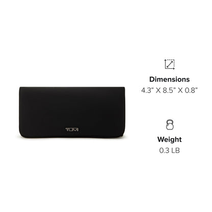 TUMI - Plus Small Organizer - Foldable Travel Organizer Perfect for Sunglasses, Toiletries, Makeup - Stain & Water-Resistant - Black & Gunmetal