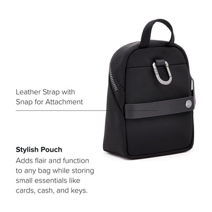 TUMI TUMI+ Charm Pouch - Black/Gunmetal