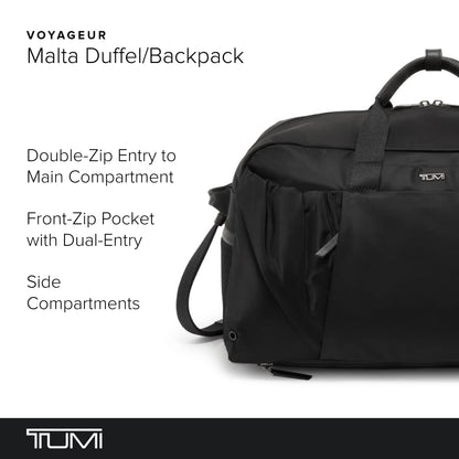 TUMI Voyageur Malta Duffel/Backpack - Black/Gunmetal