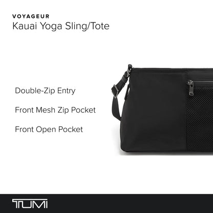 TUMI Voyageur Kauai Yoga Sling/Tote - Travel Sling, Tote & Yoga Bag - Black - With Gunmetal Hardware - 8.8" X 25.0" X 7.5"