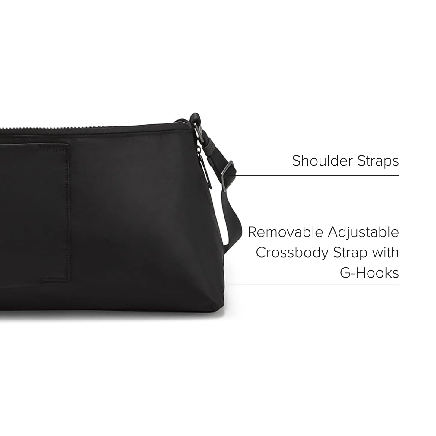 TUMI Voyageur Kauai Yoga Sling/Tote - Travel Sling, Tote & Yoga Bag - Black - With Gunmetal Hardware - 8.8" X 25.0" X 7.5"