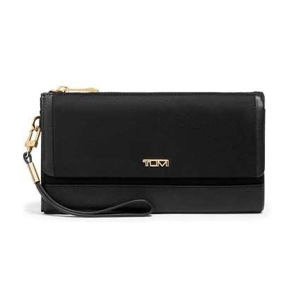 TUMI Voyageur Travel Wallet - Black/Gold