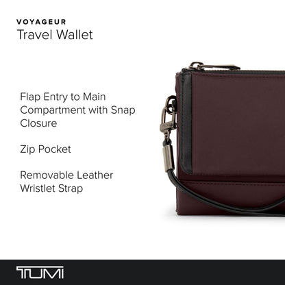 TUMI - Voyageur Travel Wallet for Women - Deep Plum