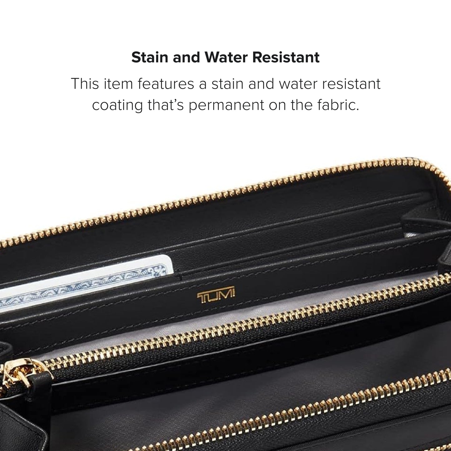 TUMI Voyageur Zip-Around Continental - Black/Gold