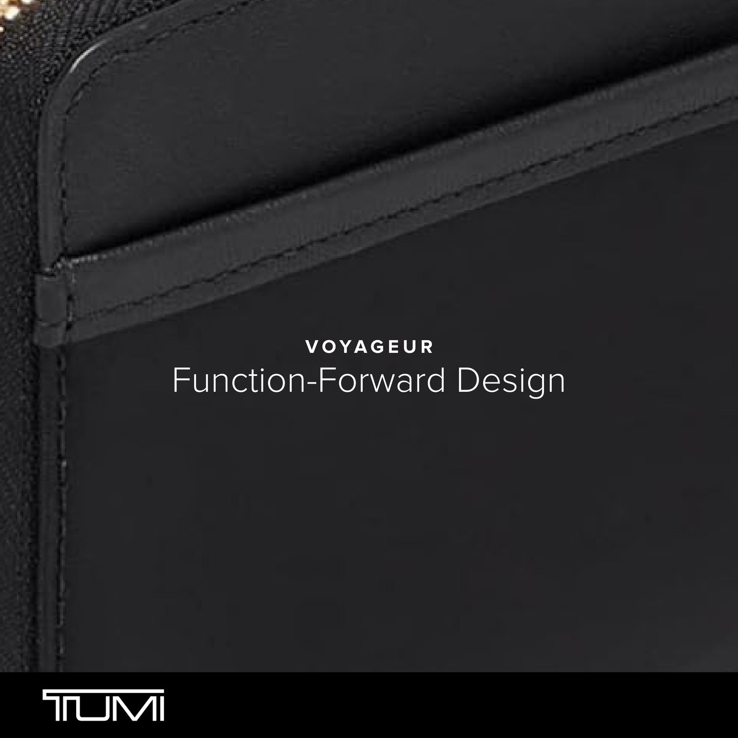 TUMI Voyageur Zip-Around Continental - Black/Gold
