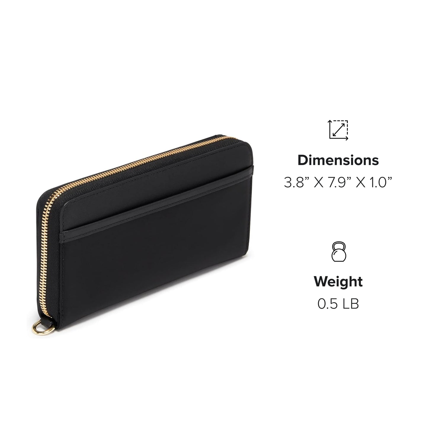 TUMI Voyageur Zip-Around Continental - Black/Gold