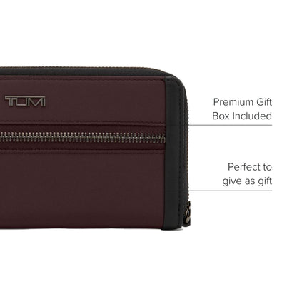 TUMI - Voyageur Zip-Around Continental Wallet for Women - Deep Plum