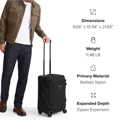 TUMI Alpha Bravo Continental Front Lid Expandable 4 Wheel Carry On - Black
