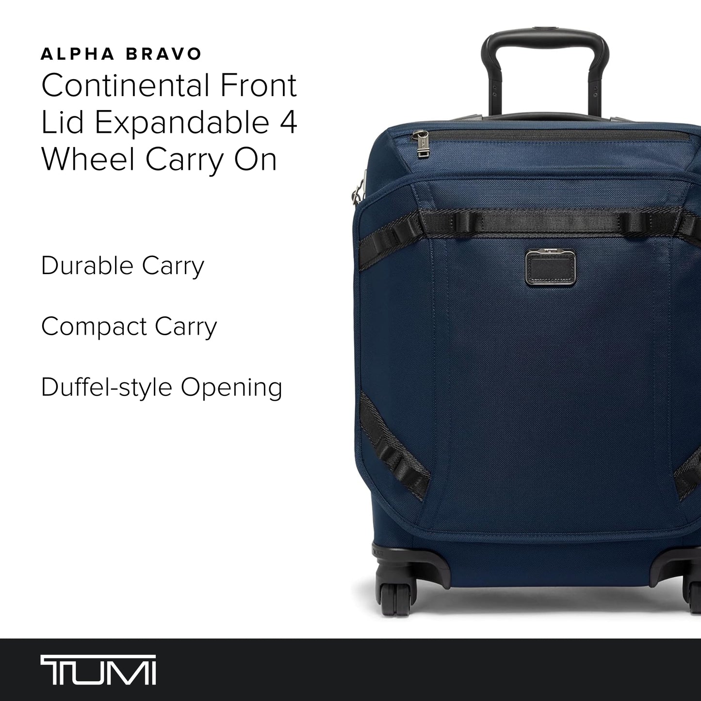 TUMI Alpha Bravo Continental Front Lid Expandable 4 Wheel Carry On - Navy