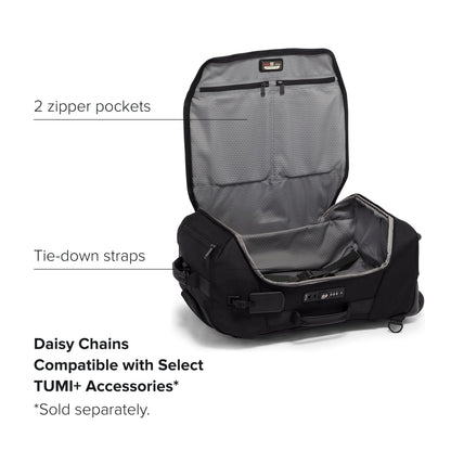 TUMI - Alpha Bravo International 2 Wheeled Duffel Backpack Carry-On - Adjustable Compact Travel Bag - 21.8" X 14.0" X 9.0" - Black