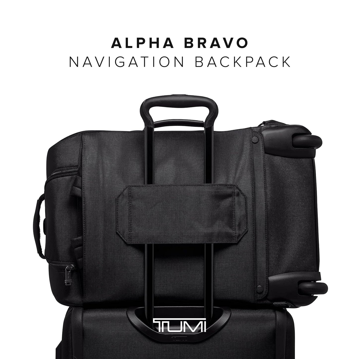 TUMI - Alpha Bravo International 2 Wheeled Duffel Backpack Carry-On - Adjustable Compact Travel Bag - 21.8" X 14.0" X 9.0" - Black