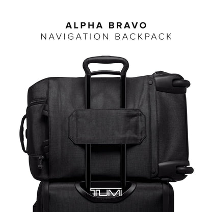 TUMI - Alpha Bravo International 2 Wheeled Duffel Backpack Carry-On - Adjustable Compact Travel Bag - 21.8" X 14.0" X 9.0" - Black