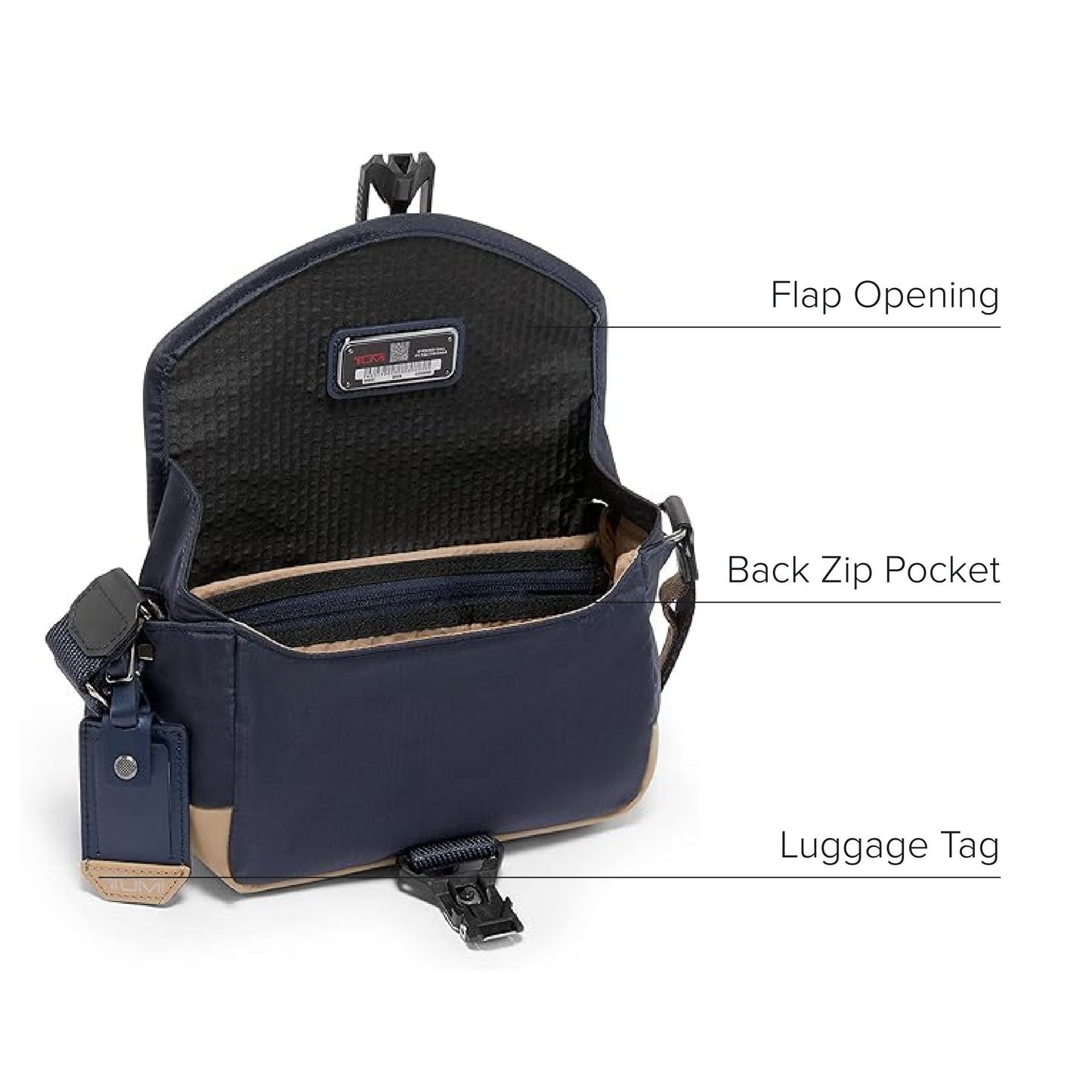 TUMI Alpha Bravo Compass Flap Crossbody - Midnight Navy/Khaki