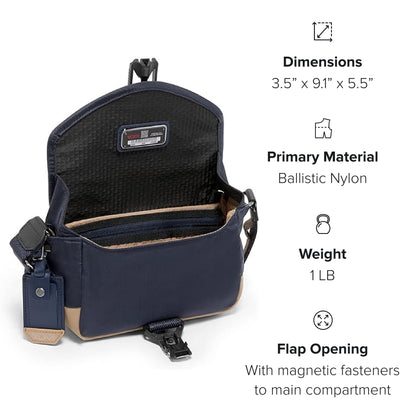 TUMI Alpha Bravo Compass Flap Crossbody - Midnight Navy/Khaki