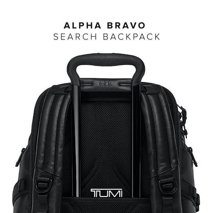 TUMI - Alpha Bravo Search Backpack - Laptop Backpack for Men & Women - Backpack for Work & Travel - 17.0" X 14.0" X 8.3" - Black Leather