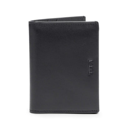 TUMI - Nassau L-Fold - Card Holder Wallet for Men & Women - With ID Window - Nappa Leather Material - Black Smooth