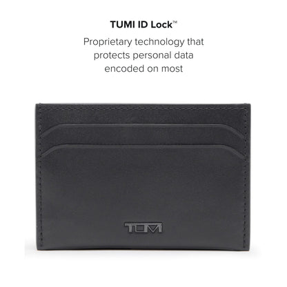 TUMI Nassau Money Clip Card Case - Black Smooth