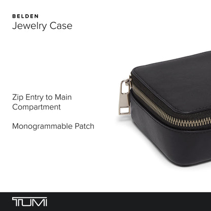 TUMI - Belden Jewelry Case - Women's Premium Leather Travel Accessories Organizer - For Earrings, Rings, Bracelets - Black