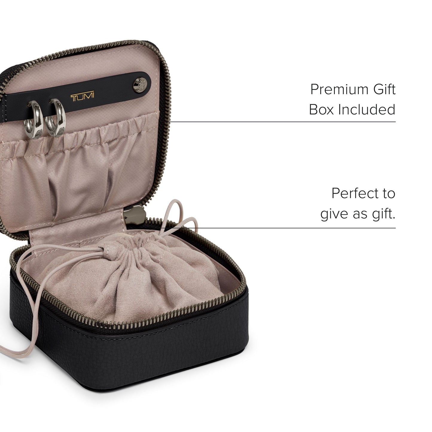 TUMI - Belden Jewelry Case - Women's Premium Leather Travel Accessories Organizer - For Earrings, Rings, Bracelets - Black