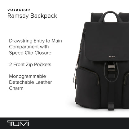 TUMI - Voyageur Ramsay Backpack - Women's Fashion Bag for Travel, Business, Work - Fits up to 14" Laptop - 15.0" X 11.8" X 6.0" - Black/Gunmetal