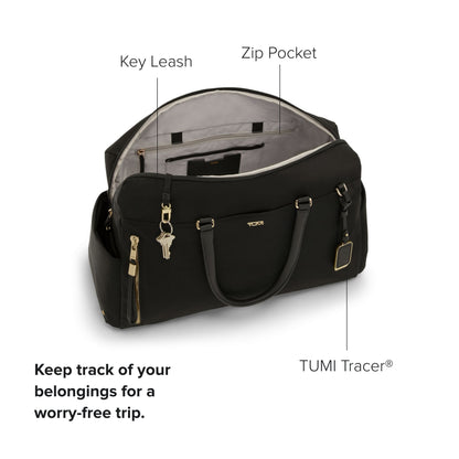 TUMI - Voyageur Venice Duffel - Aesthetic Travel Duffel Bag for Women - Multicompartment Weekender Ladies' Bag - Black/Gold