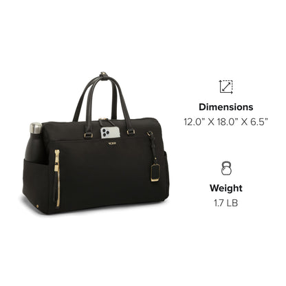 TUMI - Voyageur Venice Duffel - Aesthetic Travel Duffel Bag for Women - Multicompartment Weekender Ladies' Bag - Black/Gold