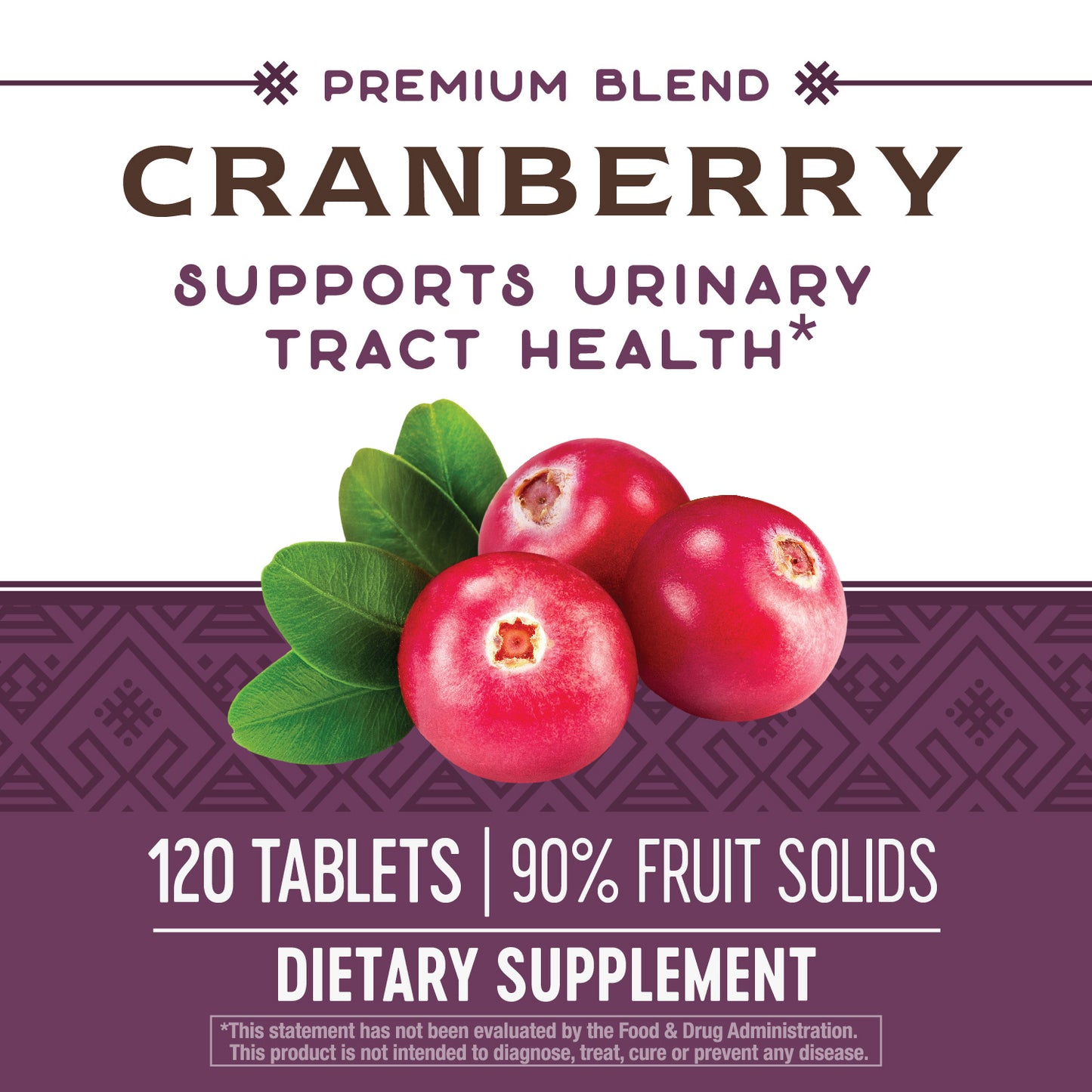Nature's Way Premium Potency Standardized Cranberry 90% Fruit Solids, 120 Count