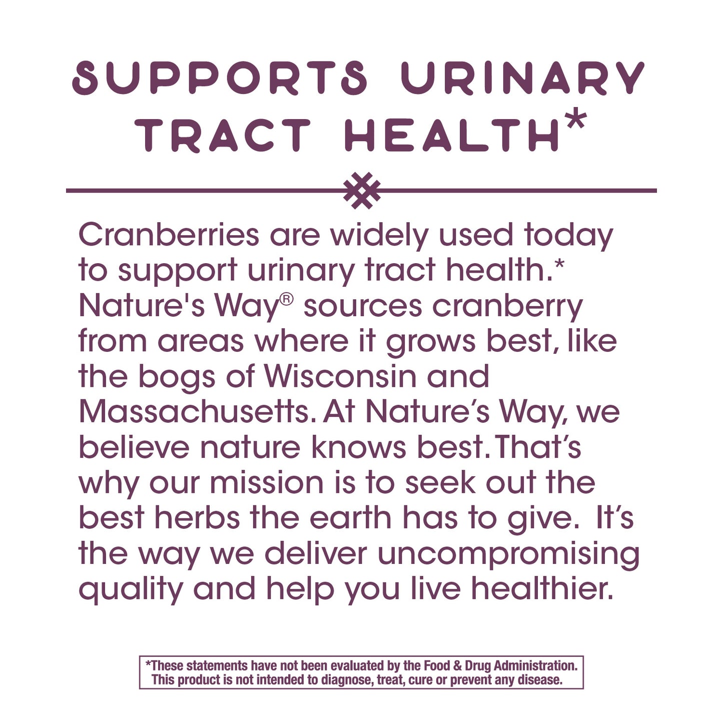 Nature's Way Premium Potency Standardized Cranberry 90% Fruit Solids, 120 Count