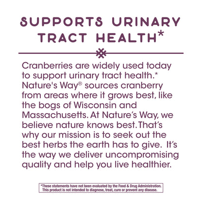 Nature's Way Premium Potency Standardized Cranberry 90% Fruit Solids, 120 Count