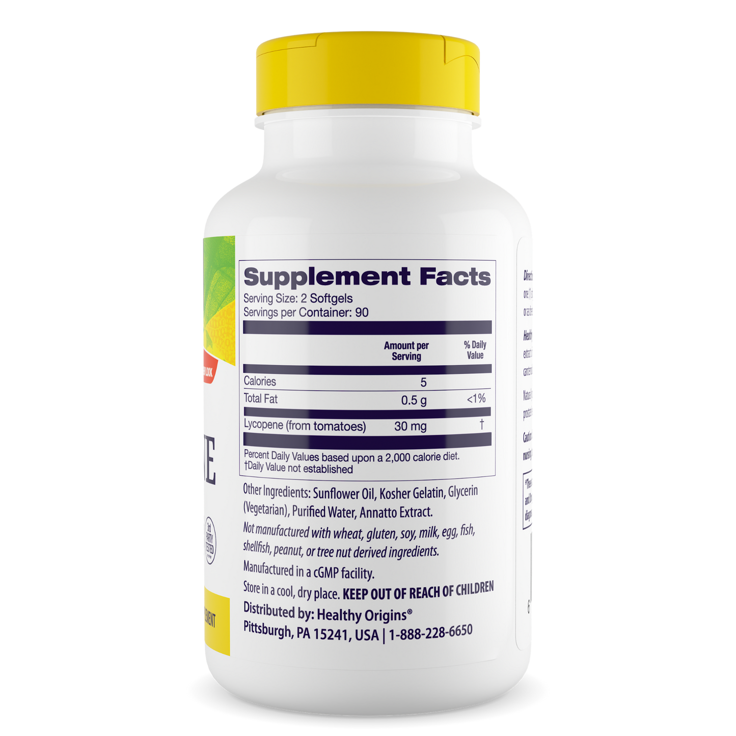 Healthy Origins Lycopene 15 mg (Natural, Non-GMO, Gluten Free, Skin Support, Prostate Support), 180 Softgels