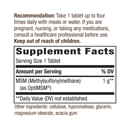 Nature's Way MSM 1000mg, 200 Tablets