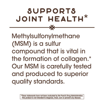 Nature's Way MSM 1000mg, 200 Tablets