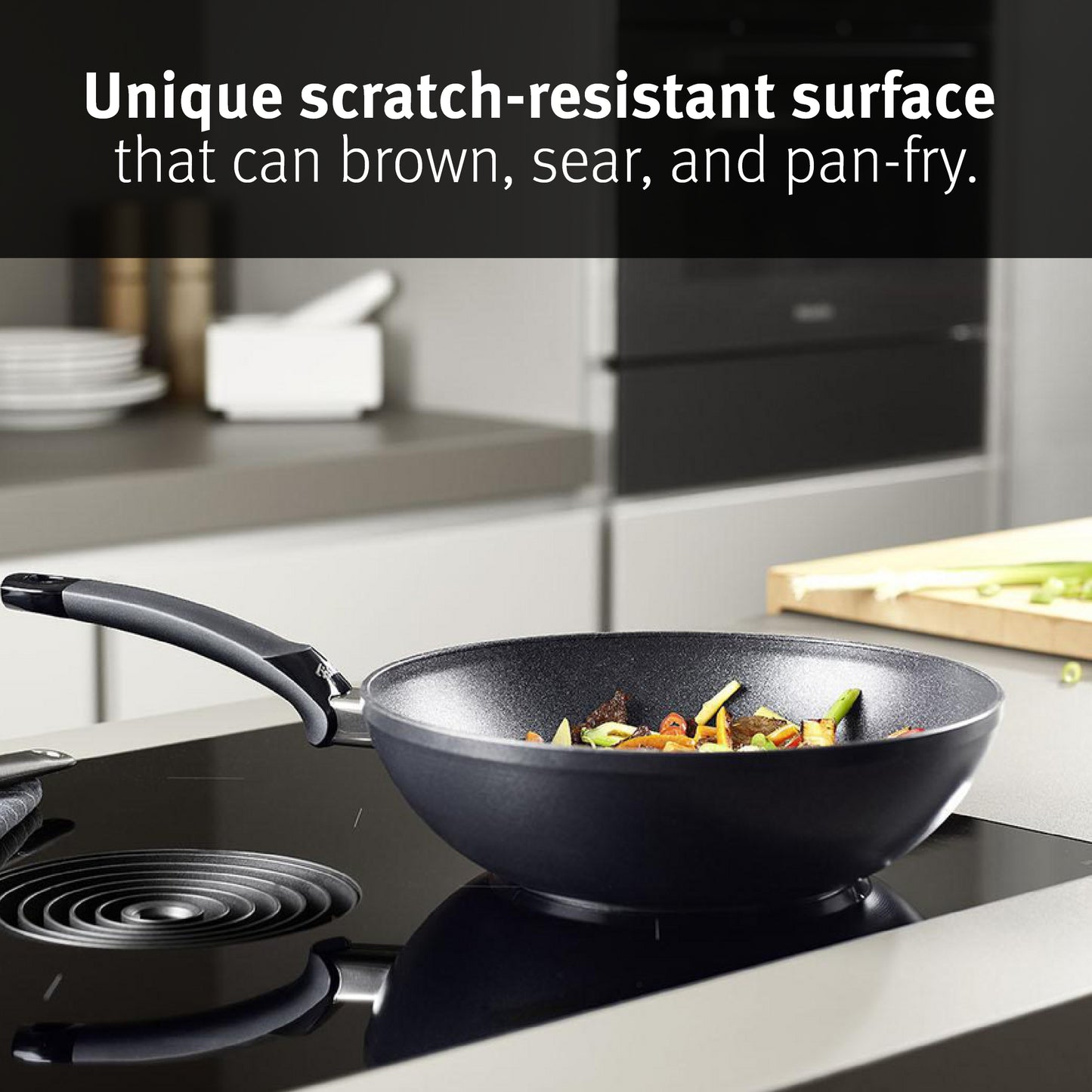 Fissler adamant Aluminum Frypan (11‚Äù) Wok-Pan, coated, non-stick, scratch-resistant - induction, black (157-805-28-100/0)