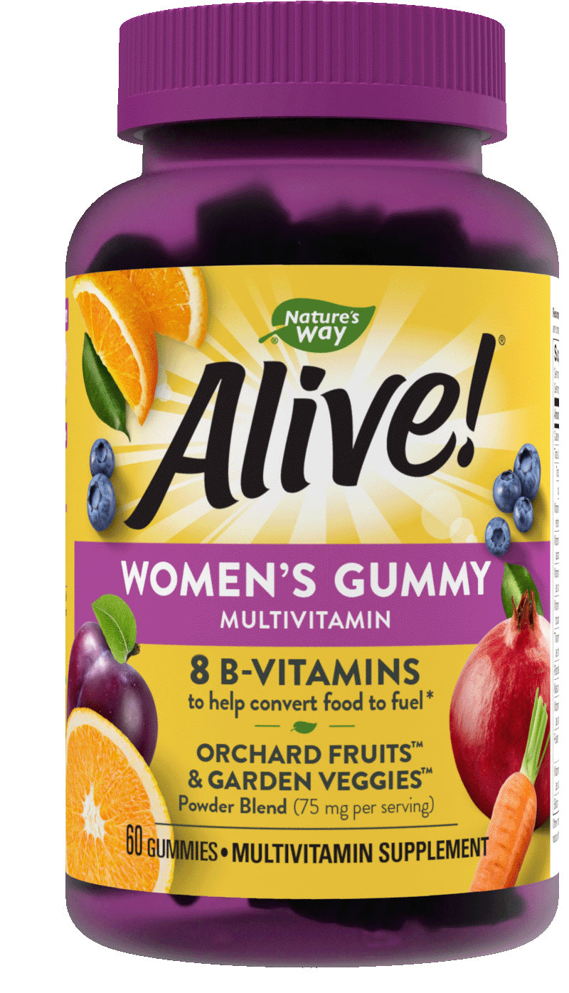 Nature‚Äôs Way Alive! Women‚Äôs Gummy Multivitamin, B-Vitamins, Mixed Berry Flavored, 60 Gummies
