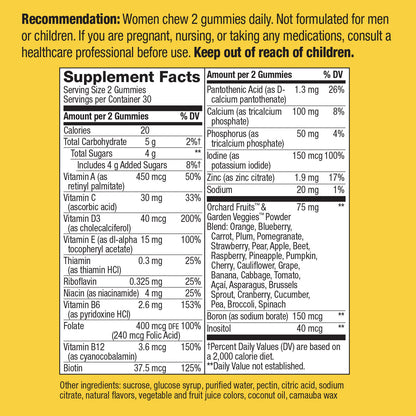 Nature‚Äôs Way Alive! Women‚Äôs Gummy Multivitamin, B-Vitamins, Mixed Berry Flavored, 60 Gummies