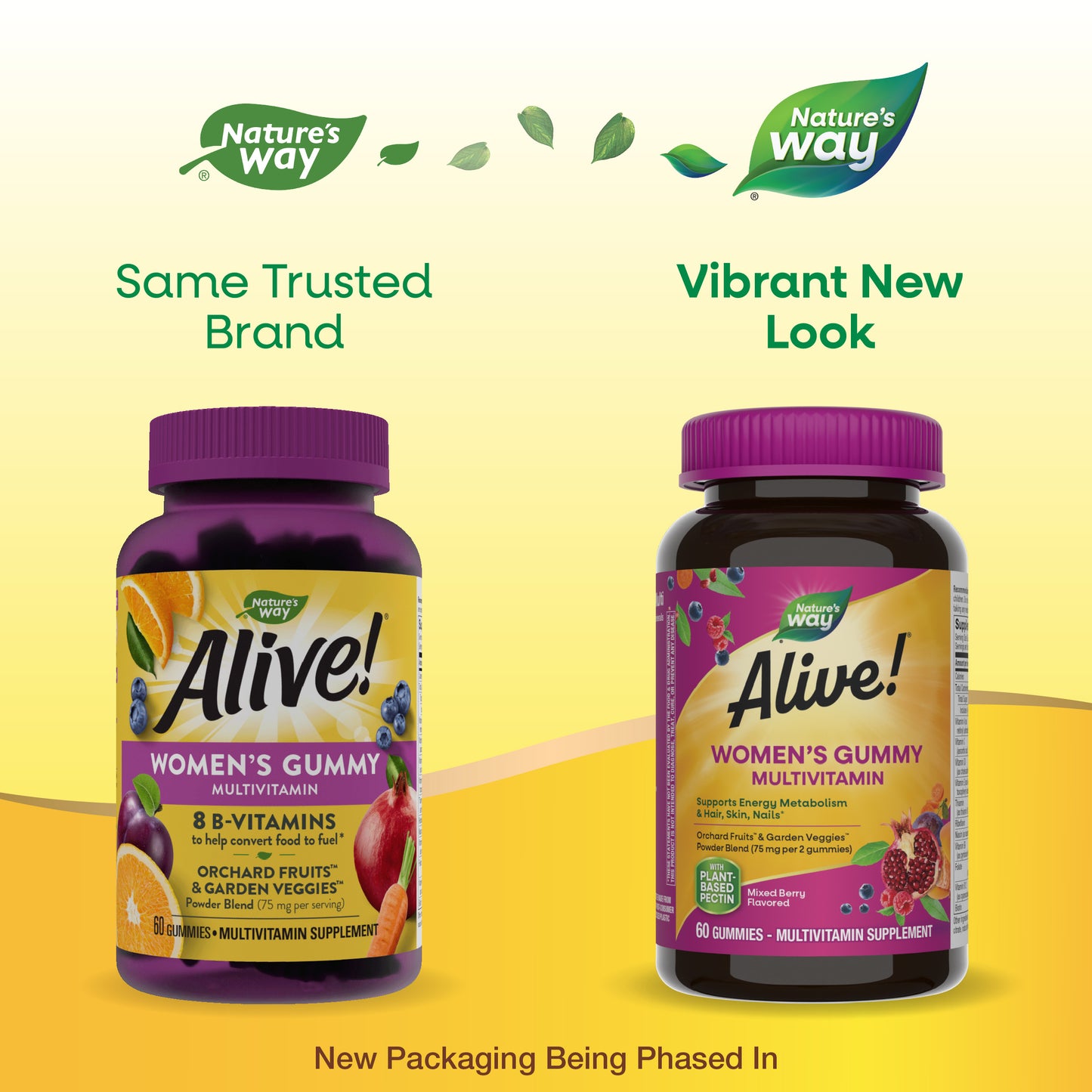 Nature‚Äôs Way Alive! Women‚Äôs Gummy Multivitamin, B-Vitamins, Mixed Berry Flavored, 60 Gummies