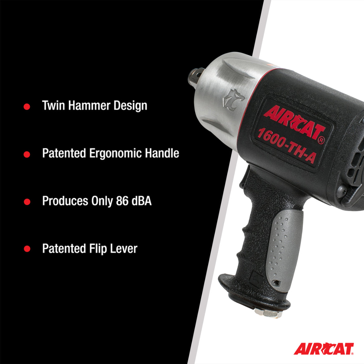 AIRCAT 1600-TH-A 3/4-Inch Composite Impact Wrench 1600 ft-lbs