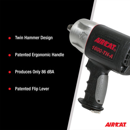 AIRCAT 1600-TH-A 3/4-Inch Composite Impact Wrench 1600 ft-lbs