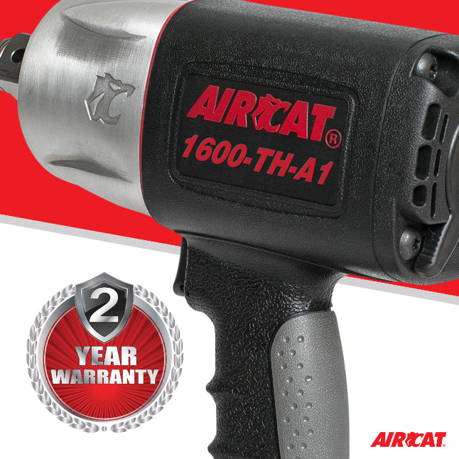 AIRCAT 1600-TH-A1: 1-Inch Composite Pistol Grip Impact Wrench 1,600 ft-lbs