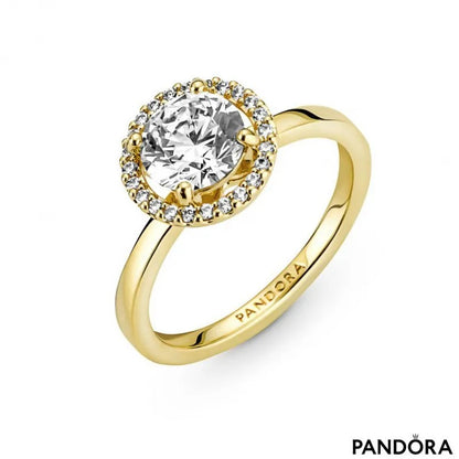 PANDORA Sparkling Round Halo Ring, Size 52, With Gift Box