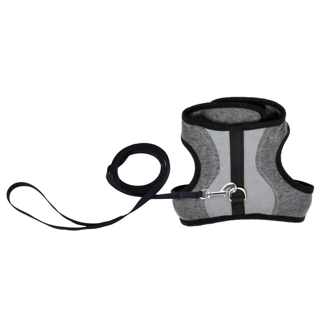 Coastal - Adjustable Cat Wrap Harness with Leash, GRY, 9"-14"