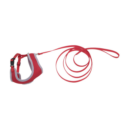 Coastal - Comfort Soft - Adjustable Cat Harness with 6' Leash, Red, 3/8" x 14"-16"