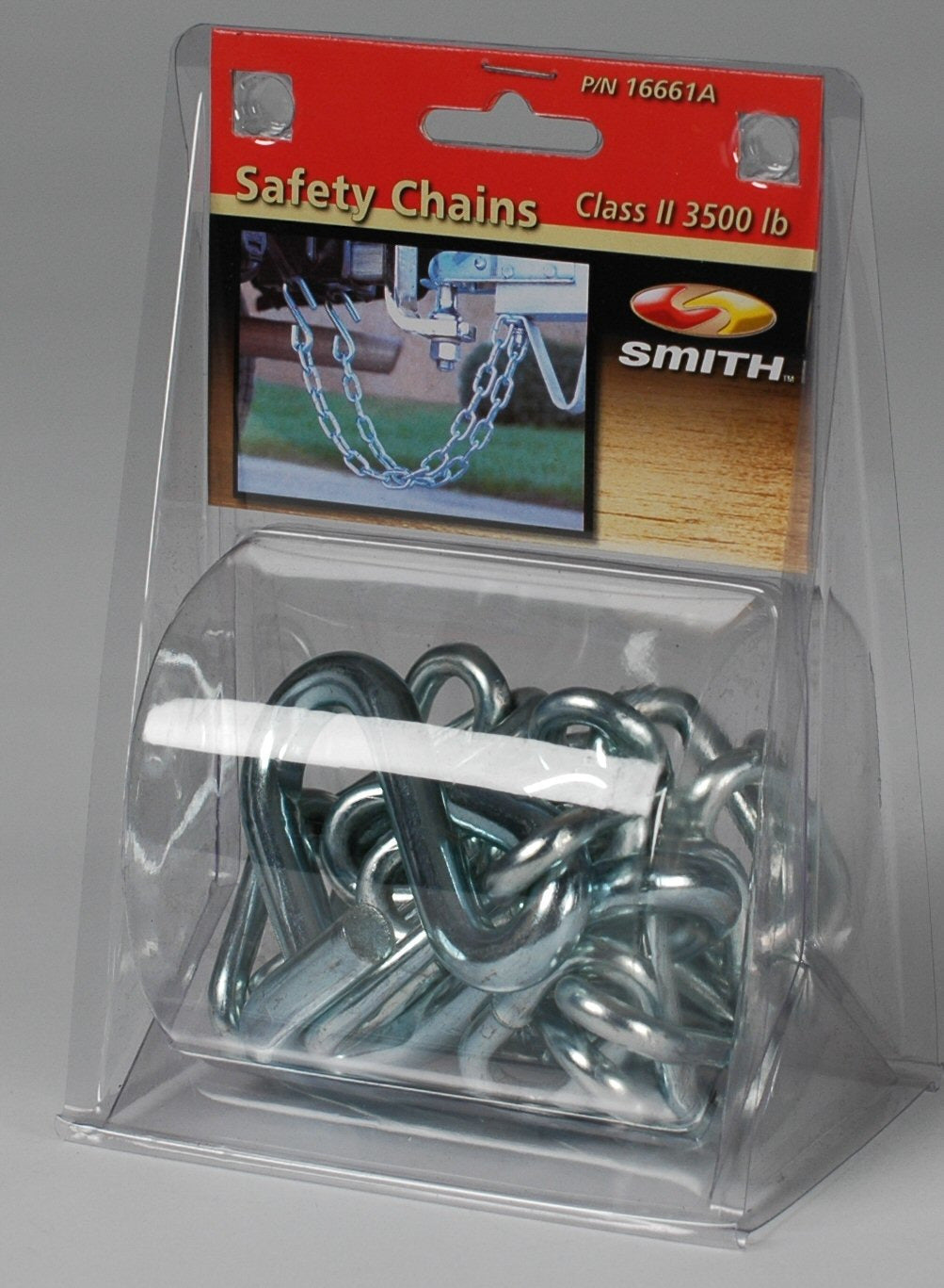 CE Smith - 16661A Class II Rating Safety Chain Set - S-Hook Chains for Boat Towing Safety - 3500 lbs
