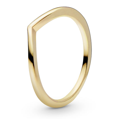 Pandora Jewelry Polished Sparkling Wishbone Pandora Shine Ring, Size 9, With Gift Box