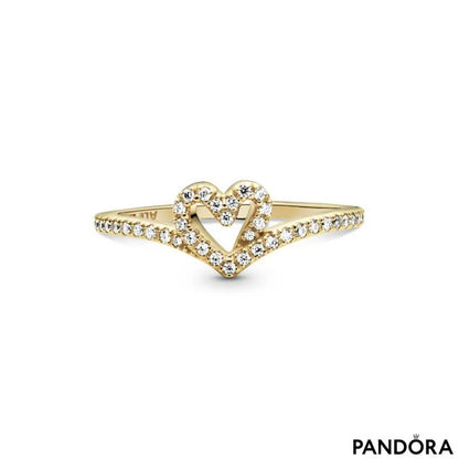 PANDORA Timeless Wish Sparkling Heart Ring, Size 60, With Gift Box