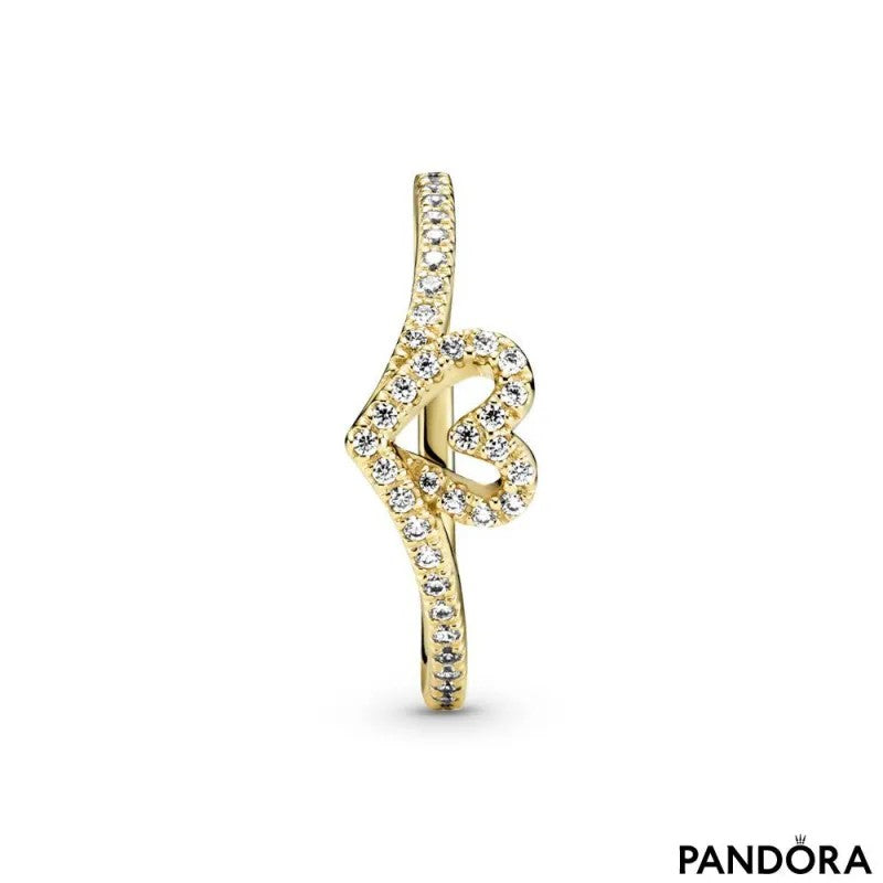 PANDORA Timeless Wish Sparkling Heart Ring, Size 60, With Gift Box