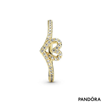 PANDORA Timeless Wish Sparkling Heart Ring, Size 60, With Gift Box